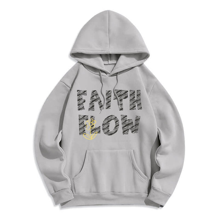 Christianartworkshop Felpa con cappuccio foderata in pile Faith Flow Graffiti - Grigio - 2XL - image 4