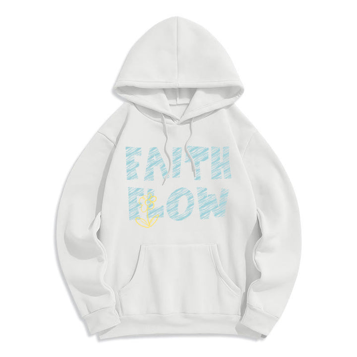 Christianartworkshop Felpa con cappuccio foderata in pile Faith Flow Graffiti - Bianco - 2XL - image 3
