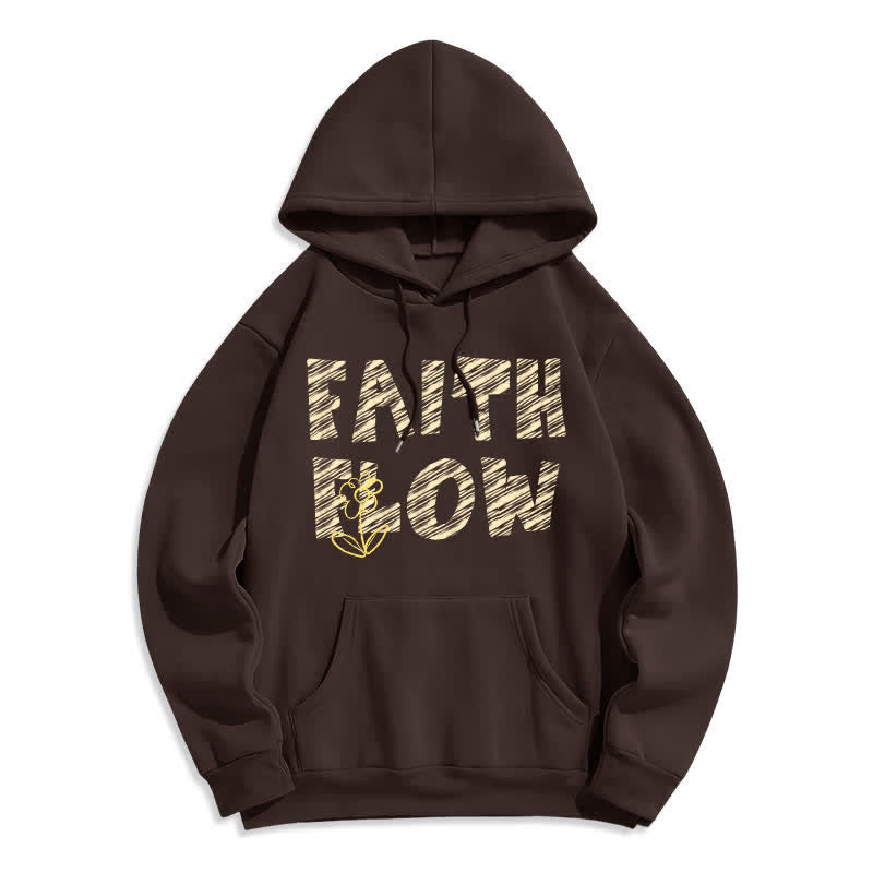 Christianartworkshop Felpa con cappuccio foderata in pile Faith Flow Graffiti - Marrone - 2XL - image 1
