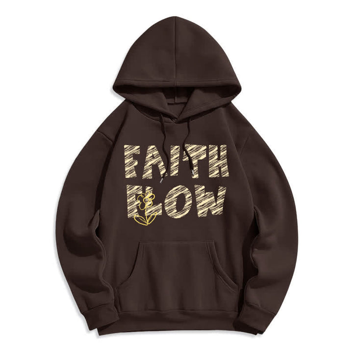 Christianartworkshop Felpa con cappuccio foderata in pile Faith Flow Graffiti - Marrone - 2XL - image 1