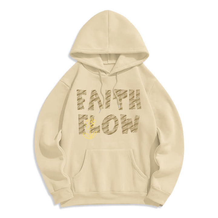 Christianartworkshop Felpa con cappuccio foderata in pile Faith Flow Graffiti - Beige - 2XL - image 5