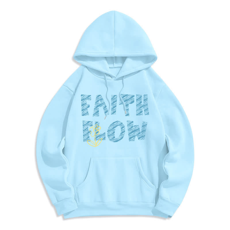 Christianartworkshop Felpa con cappuccio foderata in pile Faith Flow Graffiti - Blu - 2XL - image 7