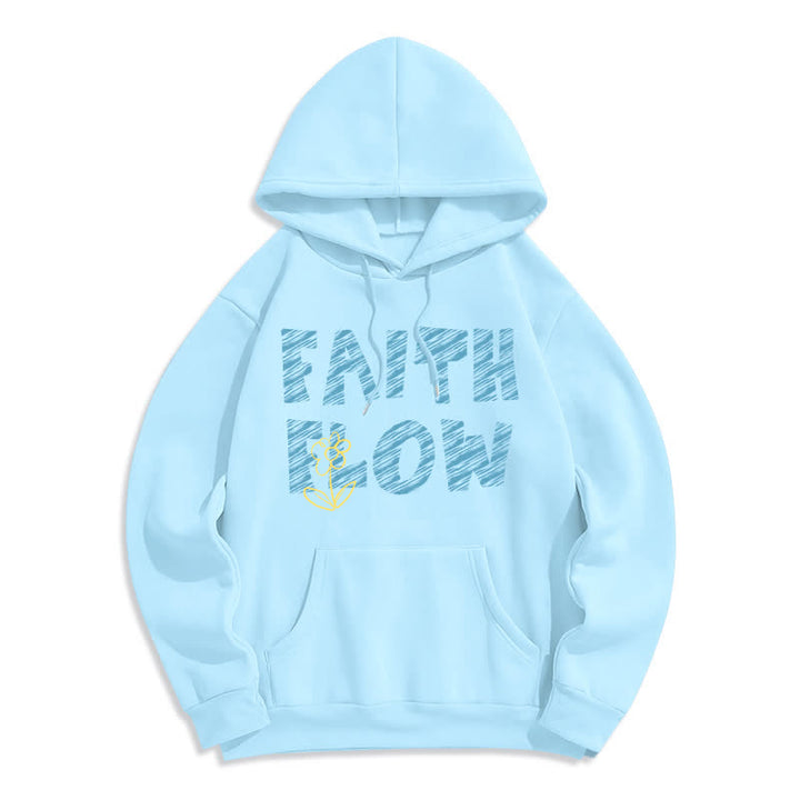 Christianartworkshop Felpa con cappuccio foderata in pile Faith Flow Graffiti - Blu - 2XL - image 7