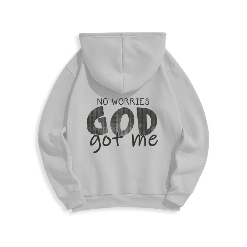 Christianartworkshop No Worries God Got Me Felpa rossa oversize - image 10