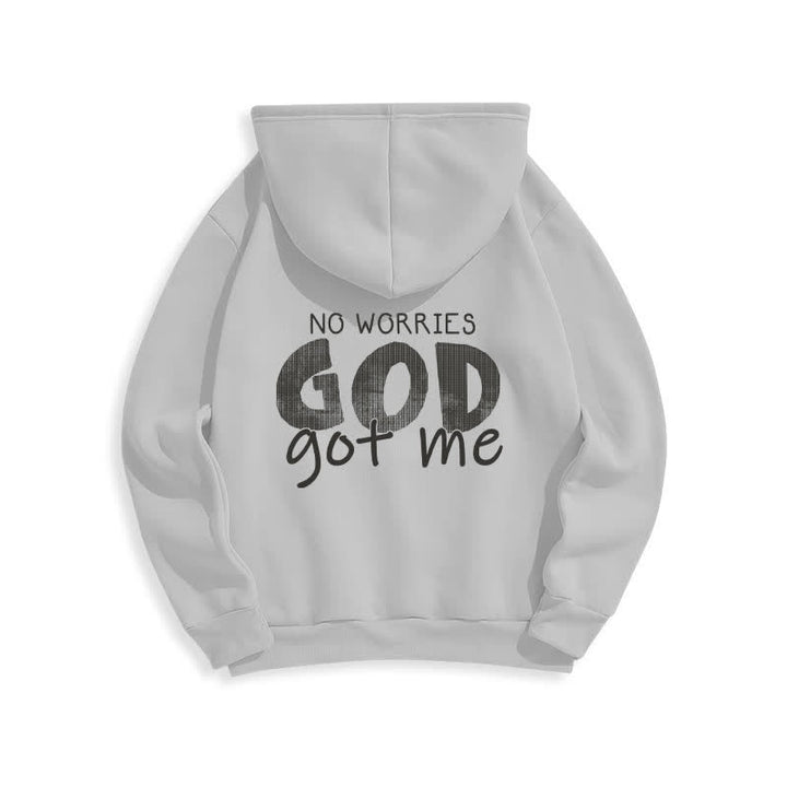 Christianartworkshop No Worries God Got Me Felpa rossa oversize - image 10