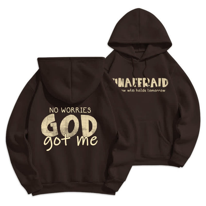 Christianartworkshop No Worries God Got Me Felpa rossa oversize - Marrone - 2XL - image 15