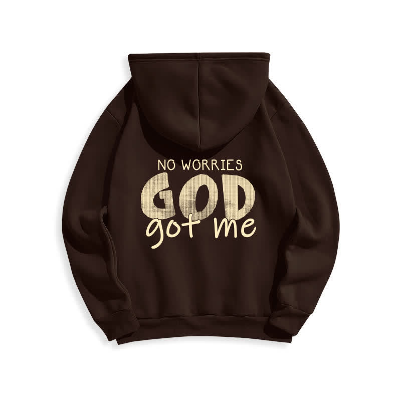 Christianartworkshop No Worries God Got Me Felpa rossa oversize - image 16