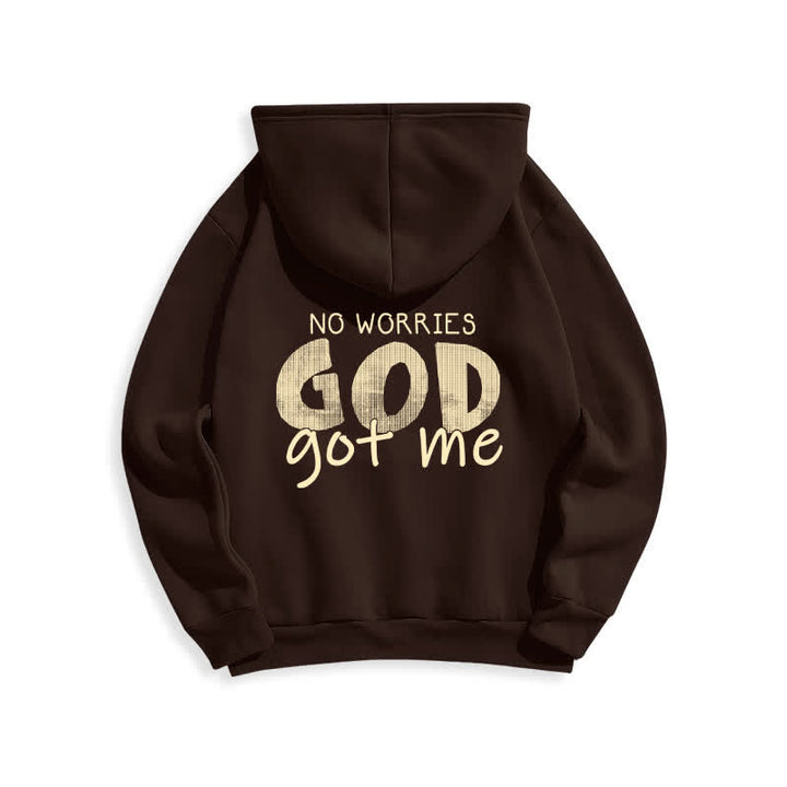 Christianartworkshop No Worries God Got Me Felpa rossa oversize - image 16