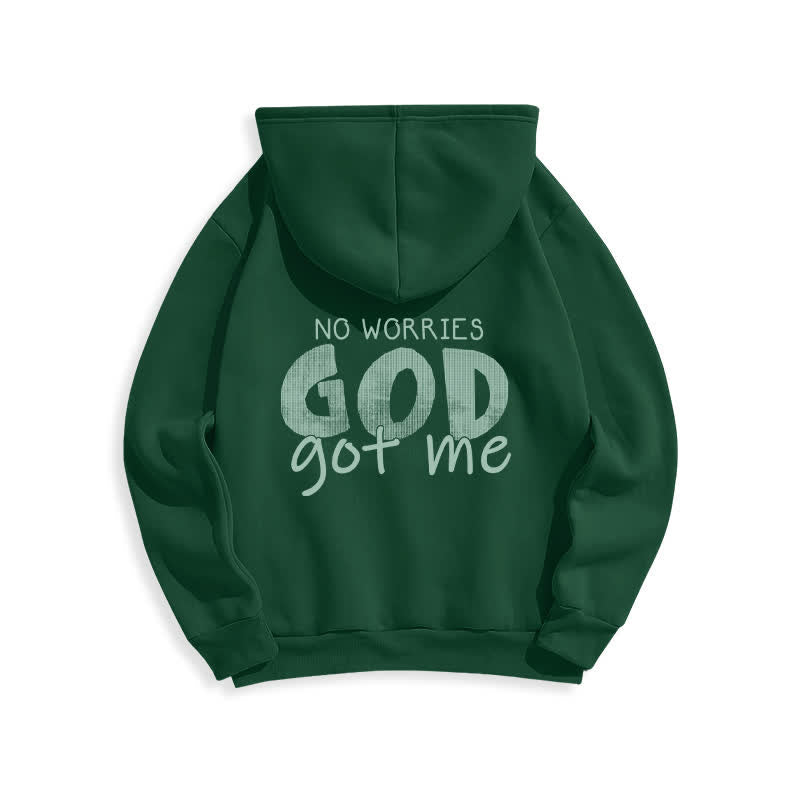 Christianartworkshop No Worries God Got Me Felpa rossa oversize - image 13