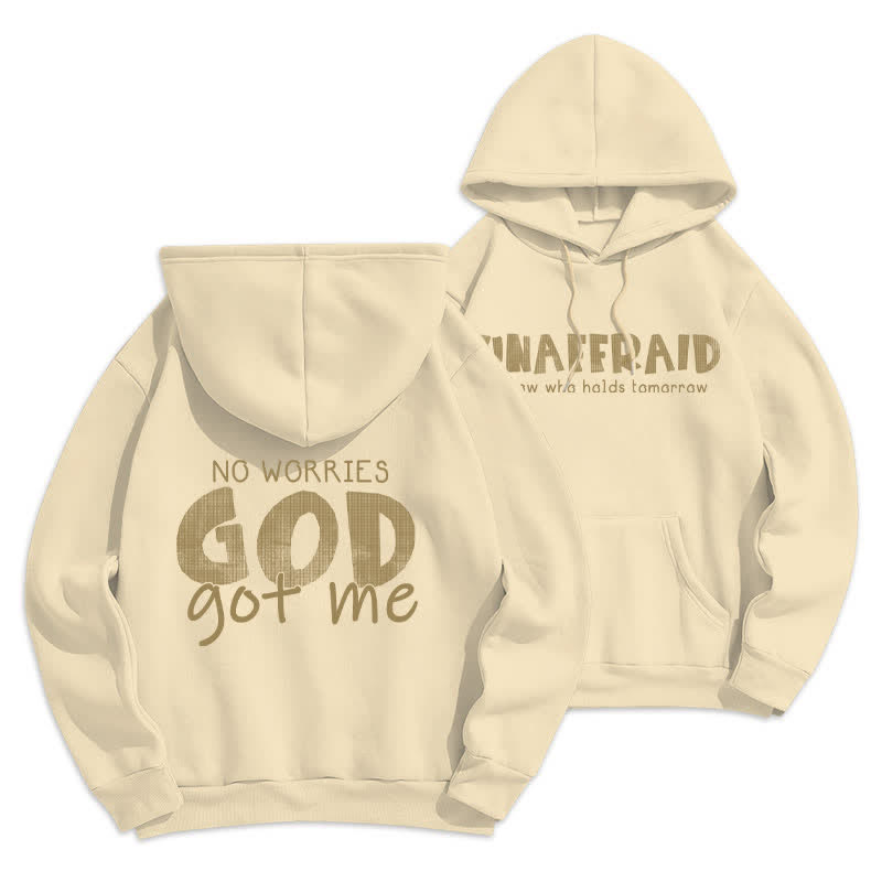 Christianartworkshop No Worries God Got Me Felpa rossa oversize - Beige - 2XL - image 18