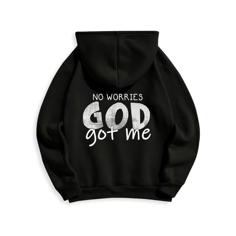 Christianartworkshop No Worries God Got Me Felpa rossa oversize - image 7