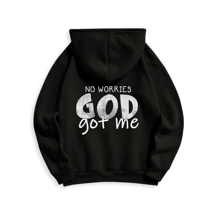 Christianartworkshop No Worries God Got Me Felpa rossa oversize - image 7