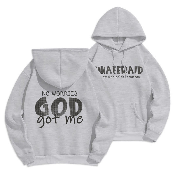Christianartworkshop No Worries God Got Me Felpa rossa oversize - Grigio - 2XL - image 9