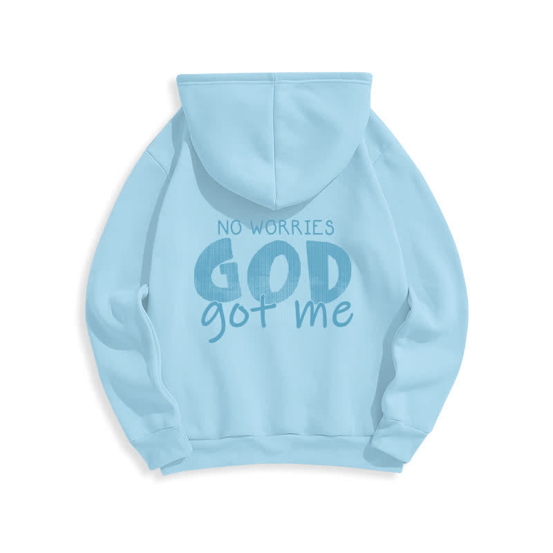 Christianartworkshop No Worries God Got Me Felpa rossa oversize - image 22