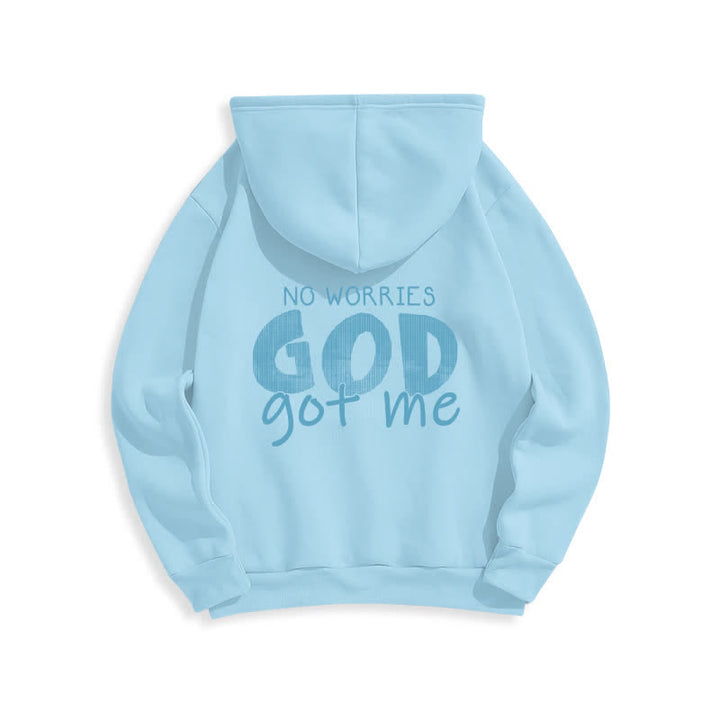 Christianartworkshop No Worries God Got Me Felpa rossa oversize - image 22