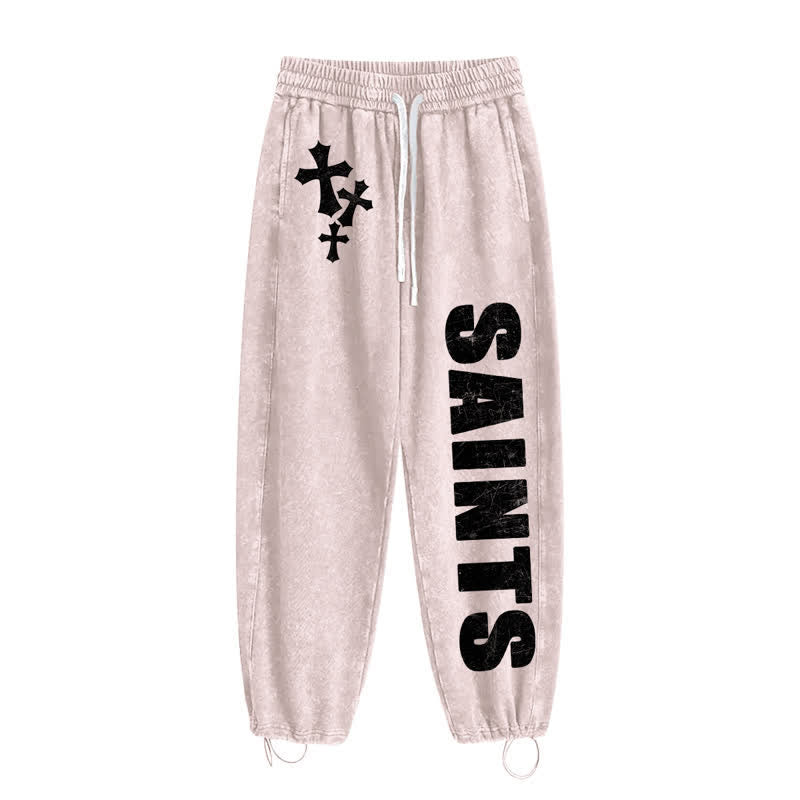 Christianartworkshop Pantaloni della tuta Saints Cross Stonewashed Street Washed - image 26