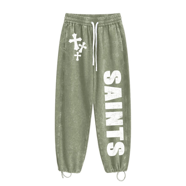 Christianartworkshop Pantaloni della tuta Saints Cross Stonewashed Street Washed - image 18