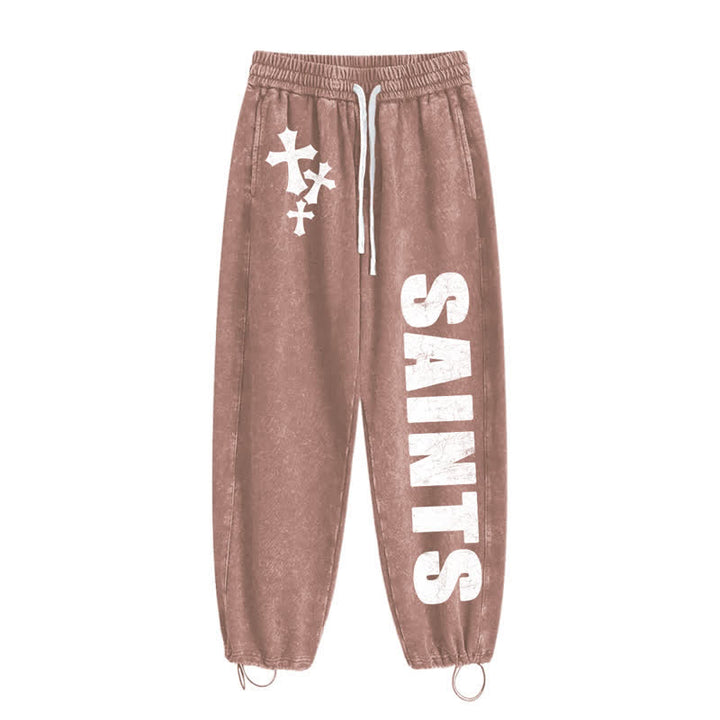 Christianartworkshop Pantaloni della tuta Saints Cross Stonewashed Street Washed - image 34
