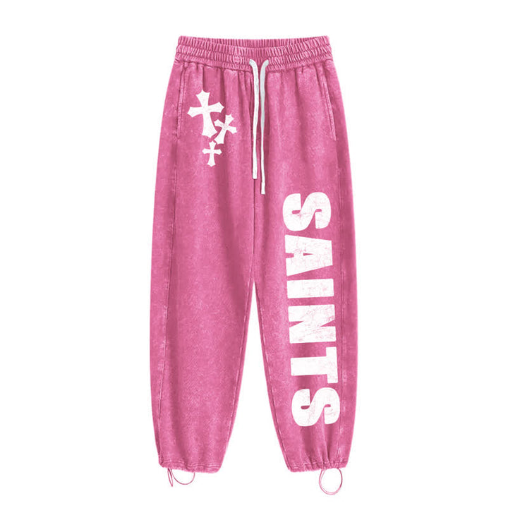 Christianartworkshop Pantaloni della tuta Saints Cross Stonewashed Street Washed - image 42