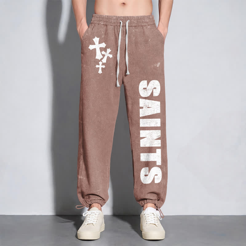 Christianartworkshop Pantaloni della tuta Saints Cross Stonewashed Street Washed - image 38