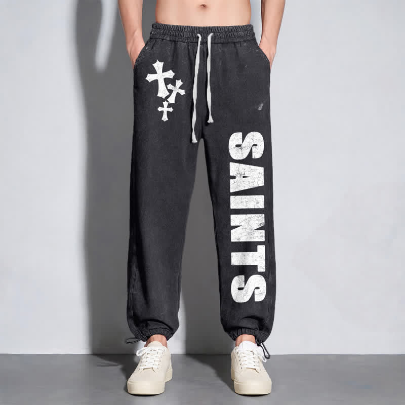 Christianartworkshop Pantaloni della tuta Saints Cross Stonewashed Street Washed - image 6