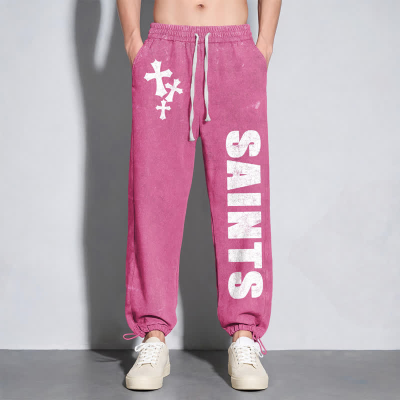 Christianartworkshop Pantaloni della tuta Saints Cross Stonewashed Street Washed - image 46
