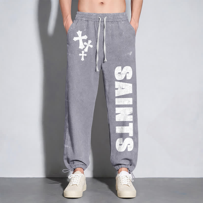 Christianartworkshop Pantaloni della tuta Saints Cross Stonewashed Street Washed - image 14