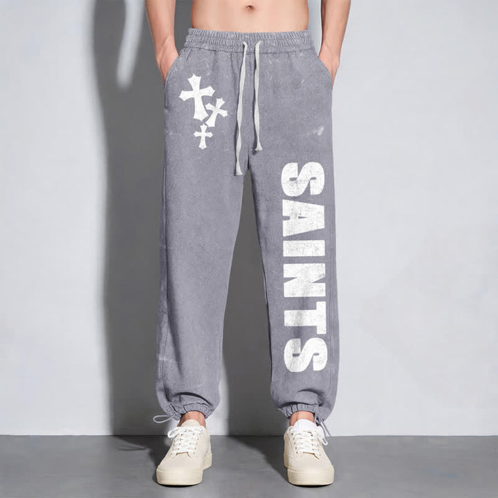 Christianartworkshop Pantaloni della tuta Saints Cross Stonewashed Street Washed - image 14