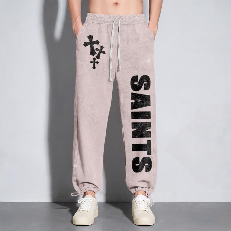 Christianartworkshop Pantaloni della tuta Saints Cross Stonewashed Street Washed - image 30