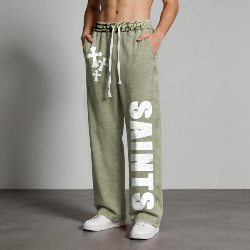 Christianartworkshop Pantaloni della tuta Saints Cross Stonewashed Street Washed - image 20