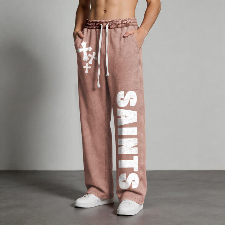 Christianartworkshop Pantaloni della tuta Saints Cross Stonewashed Street Washed - image 36