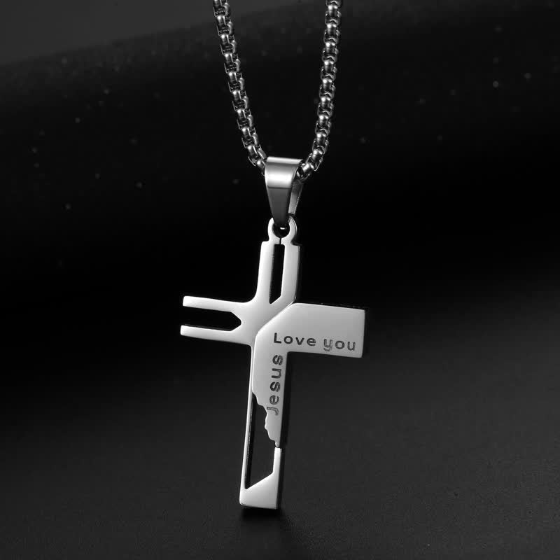 Christianartworkshop Elegante collana con croce in acciaio inossidabile: vaso di sacra e dolce grazia - Argento - image 1