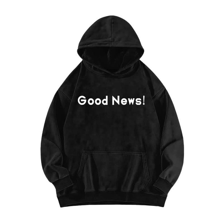 Christianartworkshop Felpa con cappuccio lavata "Good News" con scritta "Front And Verse Back" (Buone notizie) - image 5