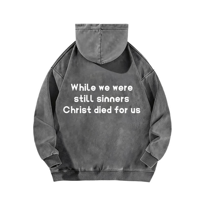 Christianartworkshop Felpa con cappuccio lavata "Good News" con scritta "Front And Verse Back" (Buone notizie) - image 10
