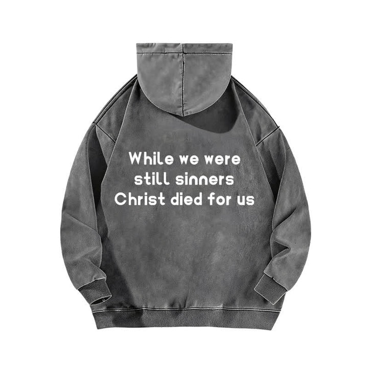 Christianartworkshop Felpa con cappuccio lavata "Good News" con scritta "Front And Verse Back" (Buone notizie) - image 10