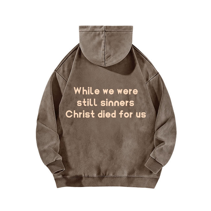 Christianartworkshop Felpa con cappuccio lavata "Good News" con scritta "Front And Verse Back" (Buone notizie) - image 1