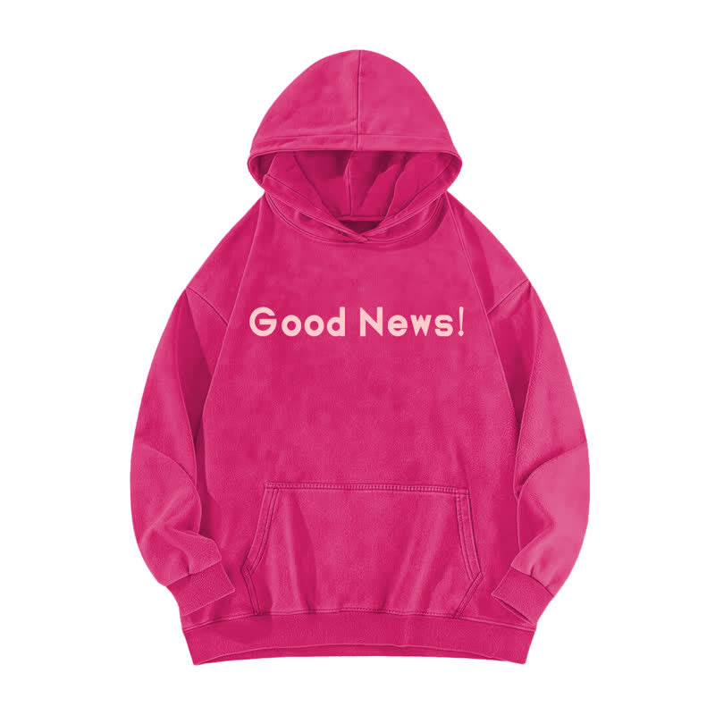 Christianartworkshop Felpa con cappuccio lavata "Good News" con scritta "Front And Verse Back" (Buone notizie) - image 17