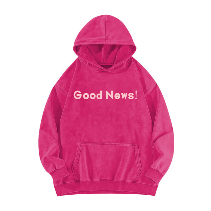Christianartworkshop Felpa con cappuccio lavata "Good News" con scritta "Front And Verse Back" (Buone notizie) - image 17