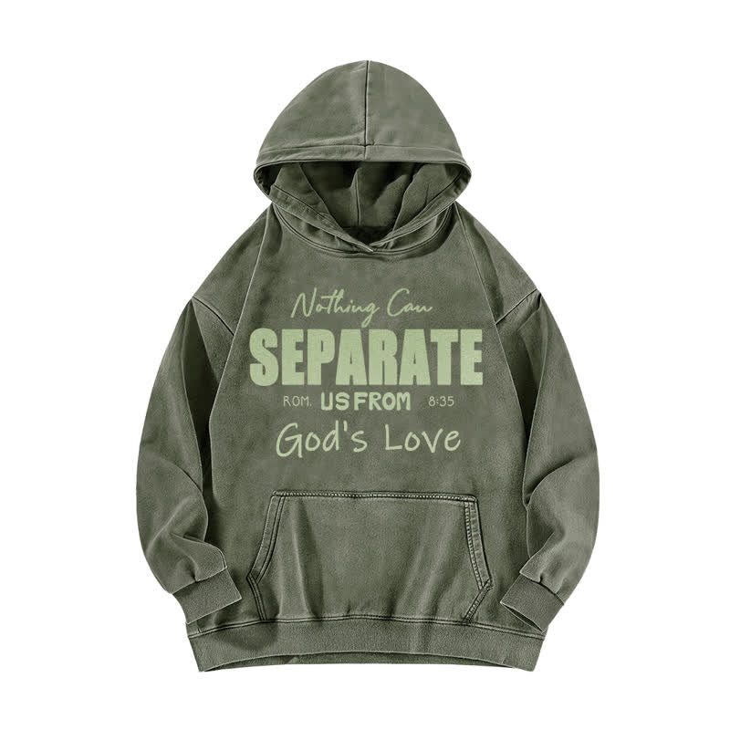 Christianartworkshop Niente può separarci dall'amore di Dio (Felpa con cappuccio lavata) - Verde militare - 5XL - image 2