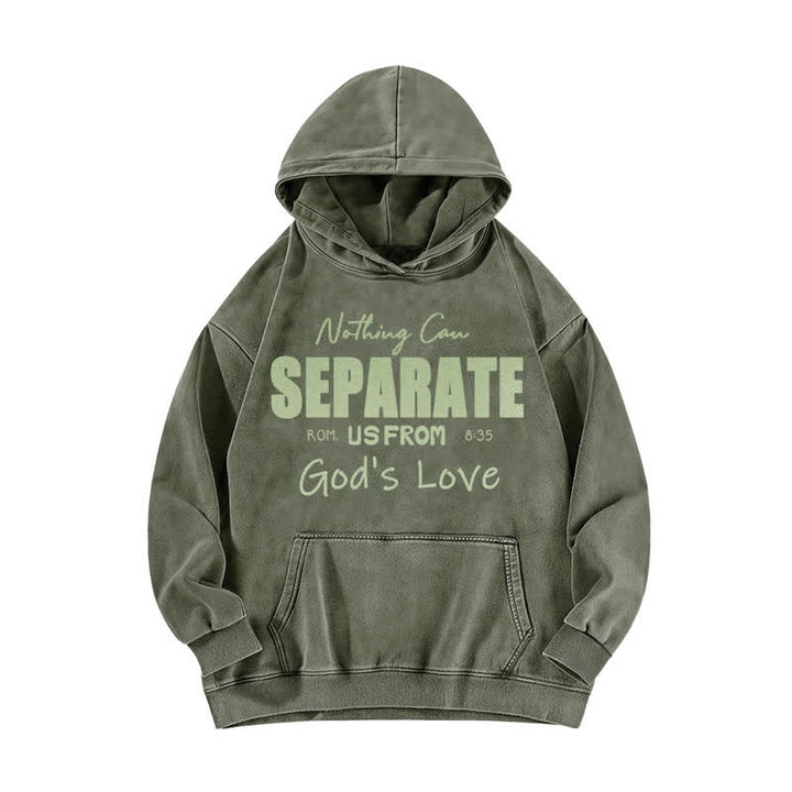 Christianartworkshop Niente può separarci dall'amore di Dio (Felpa con cappuccio lavata) - Verde militare - 5XL - image 2