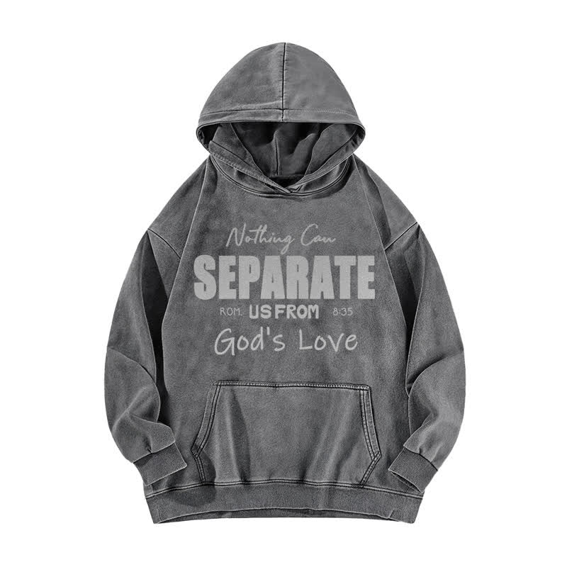 Christianartworkshop Niente può separarci dall'amore di Dio (Felpa con cappuccio lavata) - Grigio - 5XL - image 1