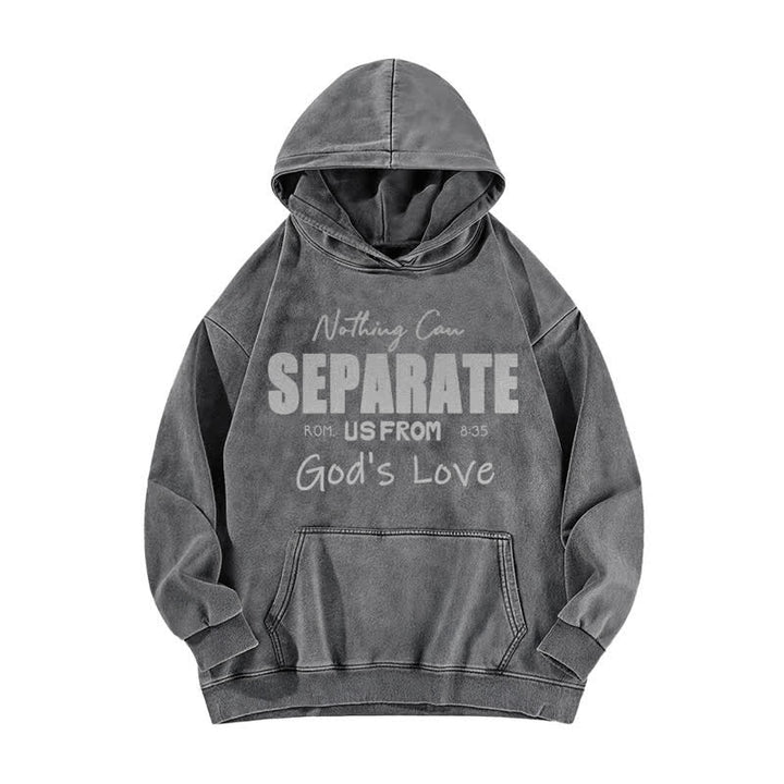 Christianartworkshop Niente può separarci dall'amore di Dio (Felpa con cappuccio lavata) - Grigio - 5XL - image 1