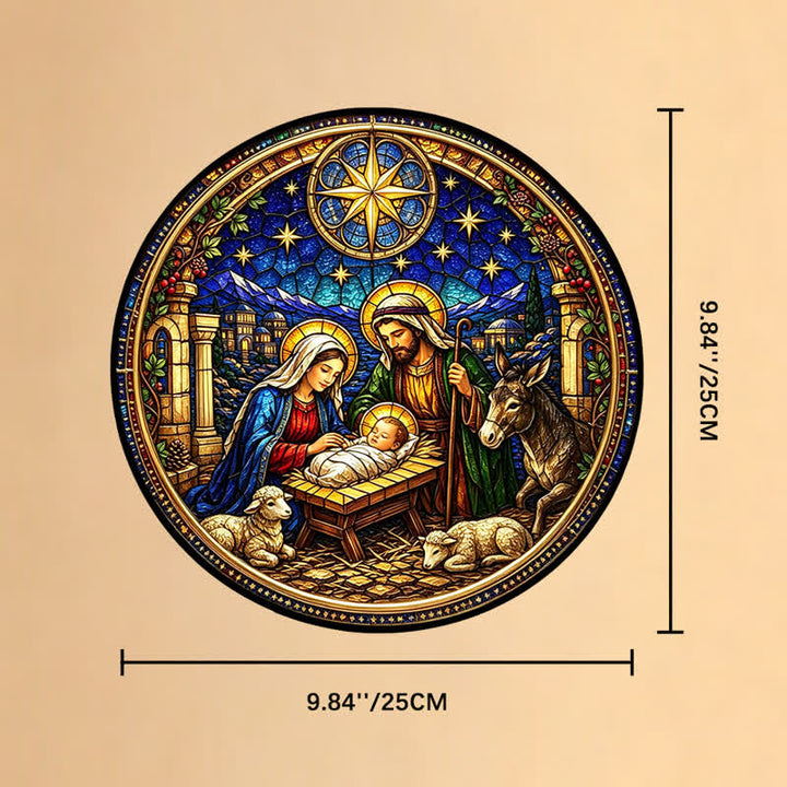 Christianartworkshop Acchiappasole in vetro a forma di Stella di Betlemme per la Natività: emblema della dolce promessa divina - 9,84''*9,84''*0,14''/25*25*0,35 cm - image 9