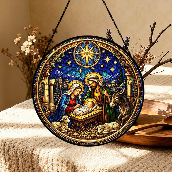 Christianartworkshop Acchiappasole in vetro a forma di Stella di Betlemme per la Natività: emblema della dolce promessa divina - image 5