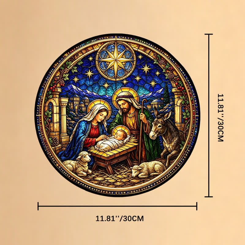 Christianartworkshop Acchiappasole in vetro a forma di Stella di Betlemme per la Natività: emblema della dolce promessa divina - 11,81''*11,81''*0,14''/30*30*0,35cm - image 10