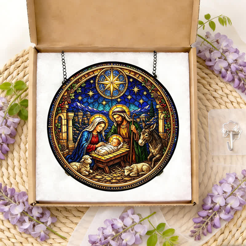 Christianartworkshop Acchiappasole in vetro a forma di Stella di Betlemme per la Natività: emblema della dolce promessa divina - image 11