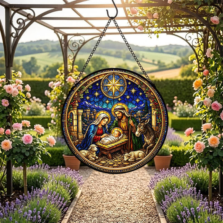 Christianartworkshop Acchiappasole in vetro a forma di Stella di Betlemme per la Natività: emblema della dolce promessa divina - image 6