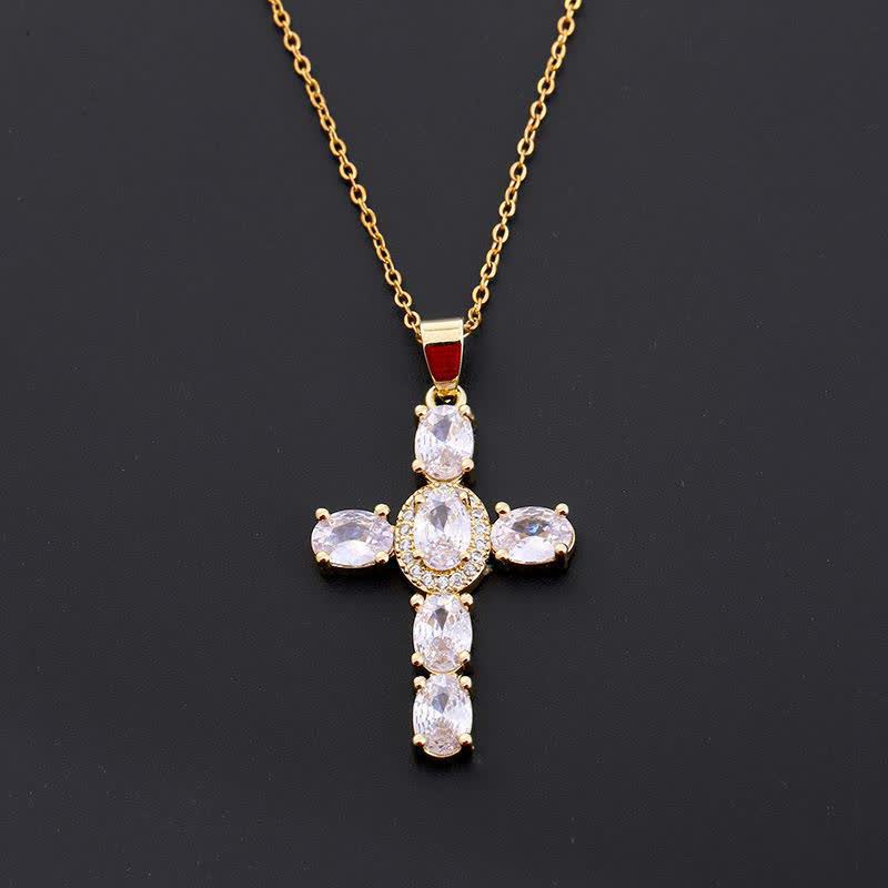 Christianartworkshop Collana con croce di gemme sacre: simbolo di calma e pace duratura - Argento - image 7