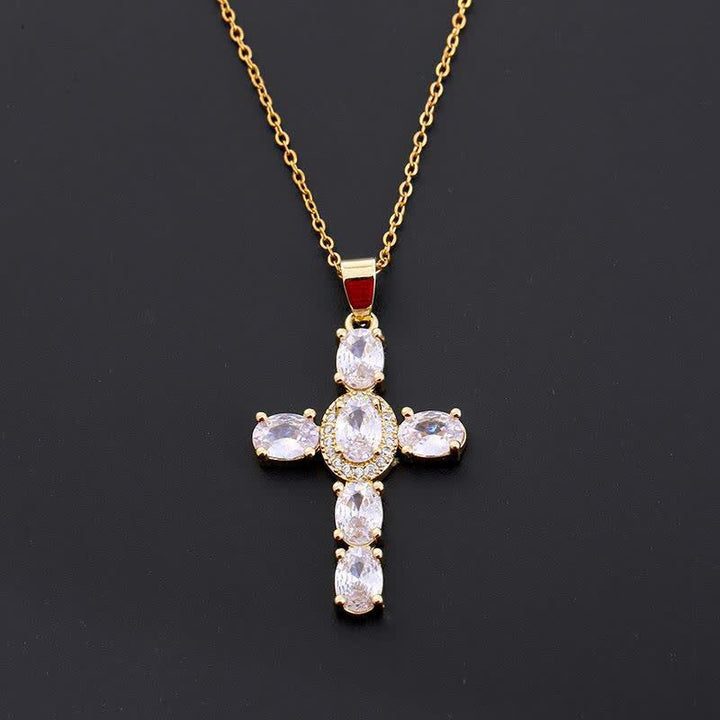 Christianartworkshop Collana con croce di gemme sacre: simbolo di calma e pace duratura - Argento - image 7