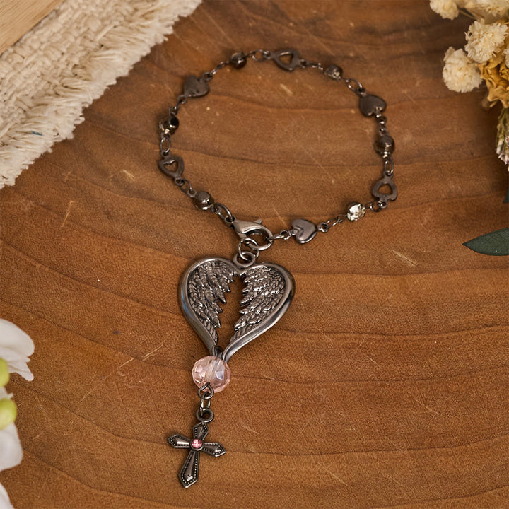 Portachiavi a forma di cuore con ali d'angelo custode Christianartworkshop per auto: un discreto promemoria di tenera protezione - image 11